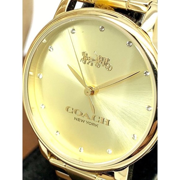 Coach Accessories Coach Womens Watch 452927 Quartz Grand Gold Dial